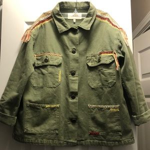 THE GREAT. Military green jacket